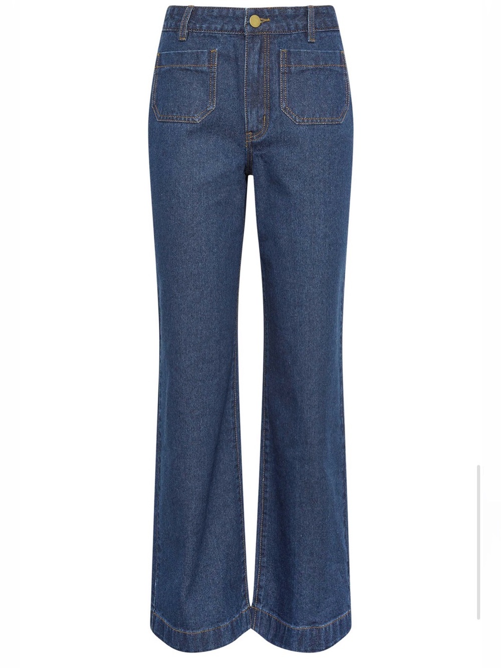LTS Tall Indigo Blue Wide Leg Jeans Size 4, 34” Inseam - Picture 6 of 13